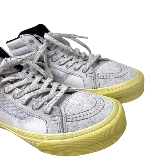 VANS Sk8-Hi Notchback Split VR3 Shoes Women Canvas Light Gray Suede VN0A5FBHLTG - Picture 4 of 8